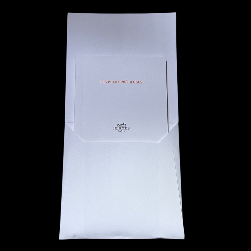 Hermès Les Peaux Précieuses Booklet Leather Guide Care Authentic Card Envelope